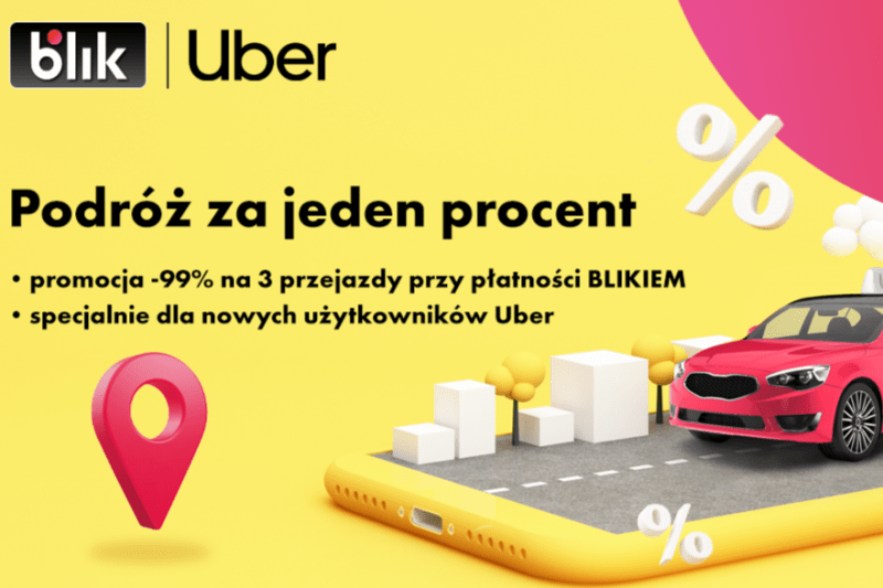 W Uberze można już płacić BLIK-iem. Na nowych użytkowników czeka promocja