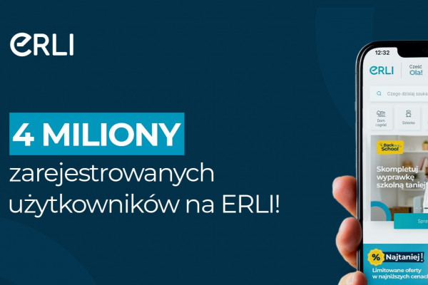 Kolejne sukcesy ERLI. 4 mln zarejestrowanych użytkowników